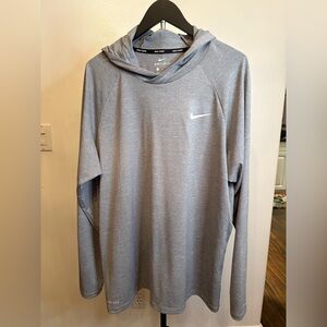 Nike Swim Dri-Fit Hoodie Long Sleeve Shirt Gray XL UPF 40+ Men’s